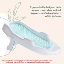Foldable Baby Bath Seat Newborn Body Support Bathtub Mesh Non-Slip Base Safety - White - View 9