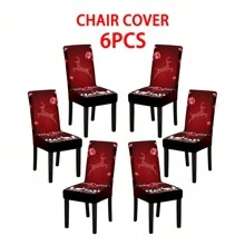1/2/4/6 Cái Bộ Bọc Ghế Co Giãn Tại Nhà, Bao Gồm Bọc Tựa Lưng, Bọc Ghế Ăn, Vỏ Bọc Ghế, Khăn Trải Bàn, Khăn Trải Bàn Tranh Trang Trí - Nhiều màu - Xem 16