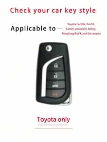 時尚情侶用TPU卡鑰匙套，櫻花粉色，適用於Toyota Levin鑰匙，Corolla，RAV4，CHR，Reiz，Vellfire等車款 - 粉色 - 查看 7