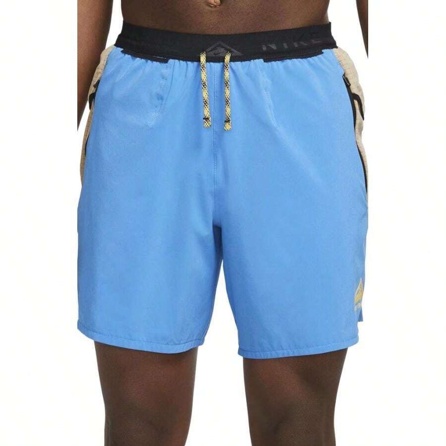 Nike Dri-FIT Trail Running Shorts - Light Photo Blue/ Khaki - View 1