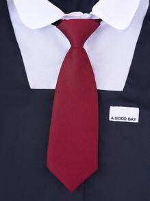 1pc Children's Tie, Solid Color Small Tie, Student Shirt, College Style Uniform Decoration, Back To School Season, Student, Boys And Girls' Tie, Suitable For Stage Performance, Daily Wear, Back To School Season Wear - 1pcs - View 5