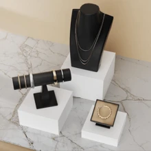 4-częściowy zestaw stojaków ekspozycyjnych z przezroczystego akrylu z pustym dnem, odpowiedni do bufetów, zagnieżdżone kwadratowe tuby, przezroczyste/białe pudełko ekspozycyjne, pudełko do przechowywania i fotografii, kuchnia, prezent świąteczny