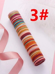 50 条/包 3 厘米女士发带，无损弹性发带，适合居家和户外休闲 - 5# - 查看 9