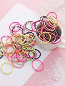 50 条/包 3 厘米女士发带，无损弹性发带，适合居家和户外休闲 - 5# - 查看 4