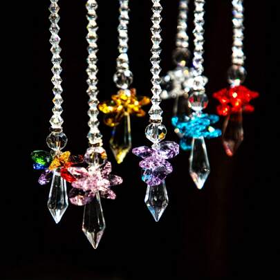 Rainbow Guardian Angel Crystal Suncatcher As Home/Car Decoration & Porch Decor & Hangings Crystal Glass Ornament
