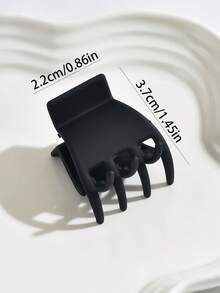 5pcs Geometric Trapezoid Shaped Mini Hair Claws (3.5cm) In Simple Merad Coffee Tone, Suitable For Half Ponytail, Fish Clip And Commute Hairstyles - Multicolor - View 5