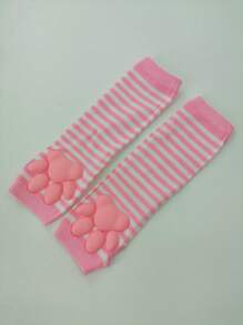 1 đôi ống tay hình bàn chân mèo unisex với miếng đệm thịt mô phỏng 3D, phụ kiện cosplay Catwoman, găng tay giữ ấm mùa hè Y2K - A - Xem 15