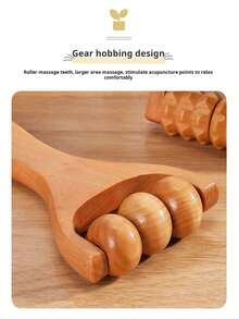 1PC  Wooden Massager Wholesale Manual Roller Massage Tool Portable Dredging Meridian Massager