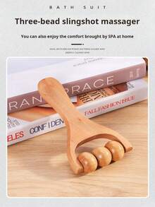 1PC  Wooden Massager Wholesale Manual Roller Massage Tool Portable Dredging Meridian Massager