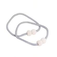 2 pièces Sangles et cordes de rideau non perforées, boucle de perle magnétique forte, boule suspendue, accessoires de décoration de fenêtre à auto-aspiration - Multicolore - Voir 9