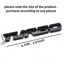 TURBO 金屬汽車貼紙徽章，背膠汽車貼紙徽章，有銀色/黑色/紅色可選 - 均碼 - 查看 12