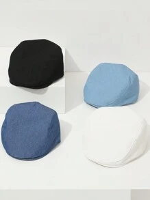 Eine Frühjahr/Sommer neue Einfarbig Kinder Baskenmütze, Unisex Baby Jungen und Mädchen modische Kopfbedeckung für Kinder mit einfachem Baseballkappe