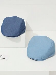 Eine Frühjahr/Sommer neue Einfarbig Kinder Baskenmütze, Unisex Baby Jungen und Mädchen modische Kopfbedeckung für Kinder mit einfachem Baseballkappe