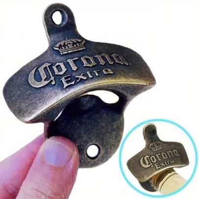 1/5/10pcs Metal Bottle Opener Crown Shape Bottle Opener, Bar Wall Decorative Beer Opener Tools, Suitable For Bar Or Household, Barware Tool, Wedding Party Favor Gift, Bar Accessories, Kitchen Gadget, For Outdoor, Camping, Gift For Father