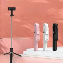 66.9-Inch Bluetooth Three-Pin Selfie Stick, Portable Handheld Travel Selfie Stick For Live Streaming And Photography - Multicolor - View 2