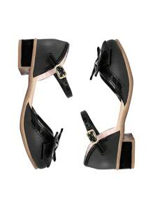 Little toe Kids Heeled Sandals - Black - View 6