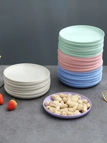 4 件套塑料餐盘，4 件套，直径 20 厘米，厨房，圣诞礼物