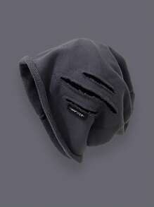 1pc Unisex Baggy Beanie Hat Scratch Design Slouchy Hat For Men Women Streetwear Fashion Fall Outfit