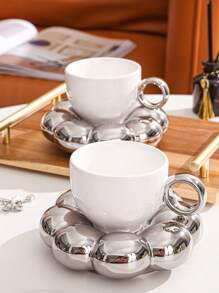 WGROOM 1set Nordic Ins Sunflower Ceramic Mug & Saucer, 200ml, For Home/Kitchen/Dining Use, Suitable For Tea, Coffee, Milk, Juice, Outdoor, Wedding, Party, Gift, Birthday, Christmas - Yellow - View 19