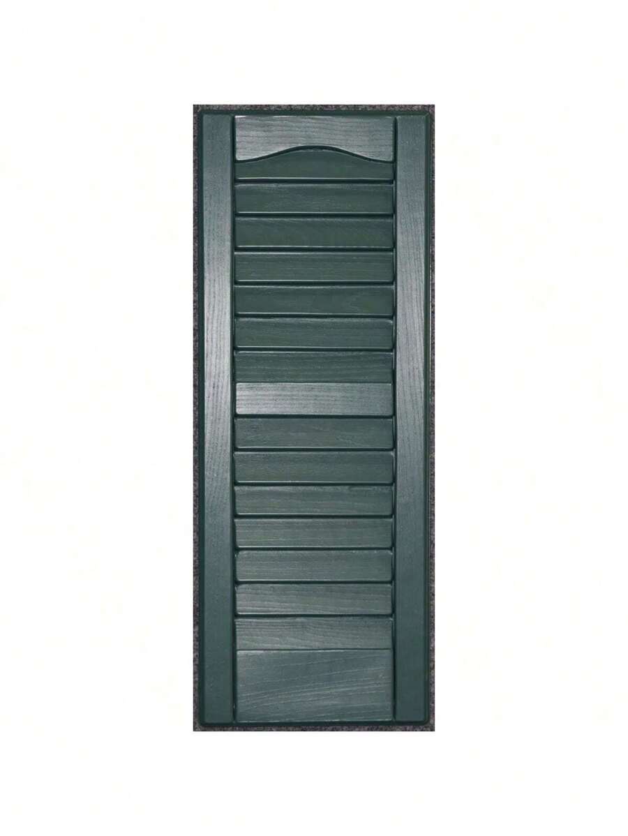 9 X 27 In. Louvered Exterior Decorative Shutters, White