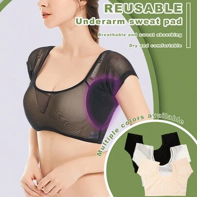 Miếng lót thấm mồ hôi dưới cánh tay thoáng khí có thể tái sử dụng, đàn hồi và nhẹ, có thể giặt, thoải mái và không mùi, hoàn hảo cho thể thao và mùa hè, vải lưới, siêu nhẹ và chống rò rỉ, thích hợp cho thể thao, gắng sức và sử dụng hàng ngày, phòng tập thể dục, thể thao, phòng tập thể dục, tập thể dục tại nhà, phụ kiện thể thao, phụ kiện phòng tập thể dục, phụ kiện CrossFit