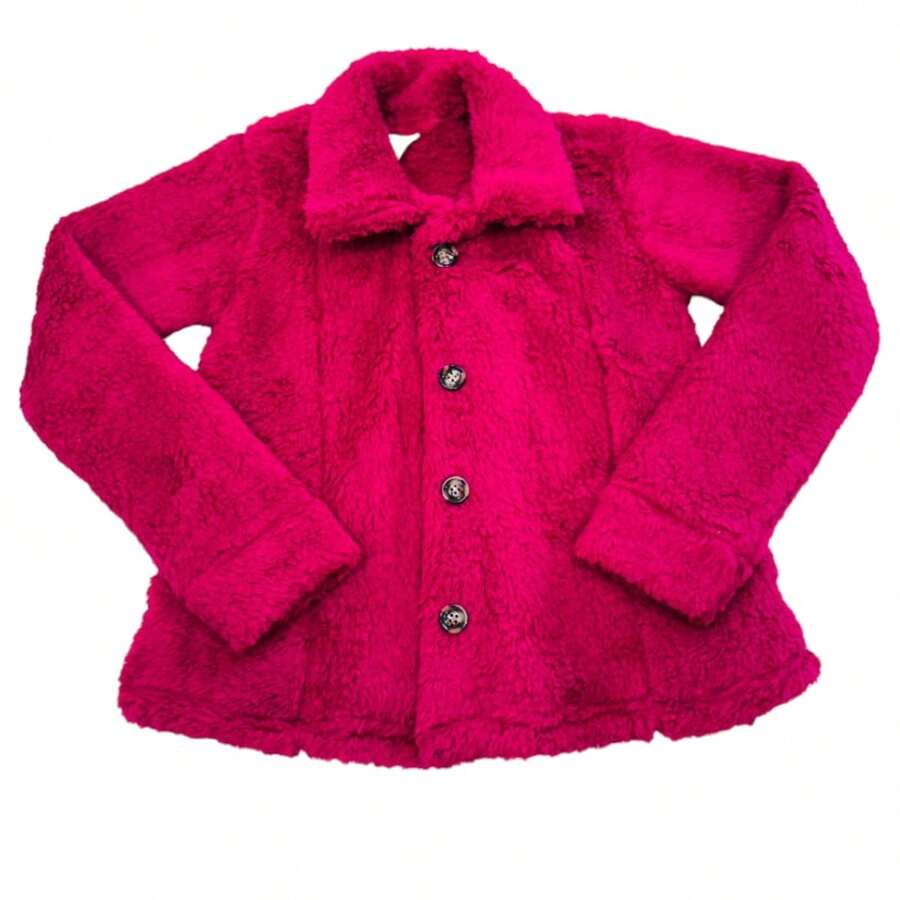 Young Girls Coats - 玫紅色 - 查看 1