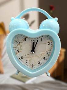 DESPERTADOR Y RELOJ DISEÑO DE CORAZON - Azul - Ver 1