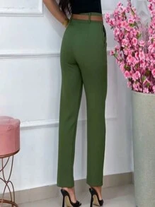 Women Pants - Army Green - View 2
