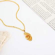 2pcs/Set New Style Star Flower 24K Gold Plated Copper Necklace & Earrings Set For Women, Suitable For Party, Wedding, Anniversary, Festival, Daily Wear, And Casual - Yellow Gold - View 5