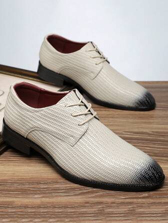 Men's Business Formal Pointed Lace-Up Leather Shoes, And Versatile, New Fashionable And Handsome Dress Shoes
