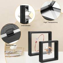 Hộp đựng vỏ sò 3D Hộp trưng bày nổi Hộp đựng trong suốt cho bộ sưu tập vỏ sò biển, đá pha lê, kim cương, trang sức, huy hiệu trang trí - Nhiều màu - Xem 7