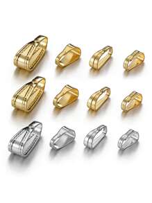 50入組不鏽鋼扣環扣緊夾子，用於吊墜鎖扣、吊墜連接器、夾子、頸鍊DIY珠寶製作配件