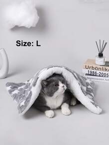 1pc Star Print Pet Bed Mat Moisture-Proof Pad, Cat/Dog Blanket, Pet Cushion For Sleeping - Multicolor - View 2