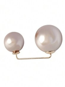 1pack Hijab Pins With Faux Pearl And Silk Scarf Decorative Headband Pin Accessories Women Brooch