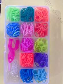 Set de 13 compartimentos con círculos de piel de colores variados para hacer pulseras, collares y anillos DIY, juguete de rompecabezas y suministros para hacer joyas