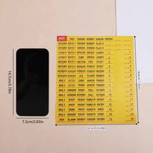 1 pieza Porta etiquetas de cable de plástico colorido con cierre de presión, con impresión de números y letras - Amarillo - Ver 2