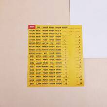 1 pieza Porta etiquetas de cable de plástico colorido con cierre de presión, con impresión de números y letras - Amarillo - Ver 7