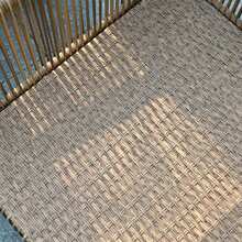 Ghế đan bằng liễu gai màu nâu PE ngoài trời 2 chỗ ngồi có đệm và bộ bàn màu xám - Xám - Xem 8