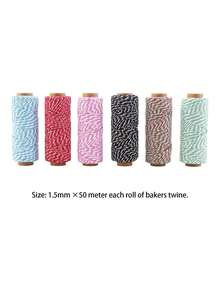 6PCS 328 Yard Bakers Twine Cord String Rope For Gift Wrapping, Arts Crafts - Multicolor - View 2