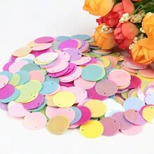 15mm Round Sequins Side Hole Loose Cup Sequin 1.5cm AB Mix Color Paillettes For Jewelry Making Diy Sewing Garment Craft Wedding Dress Decor 20g 210pcs