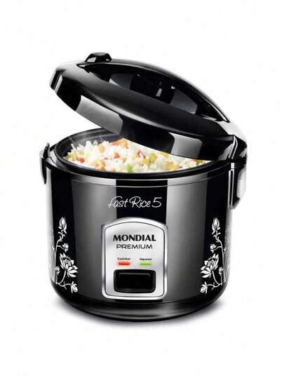  Panela Elétrica Mondial NPE-08-5X Arrozeira Fast Rice5 Premium À vapor Potente Moderna Preta 220V