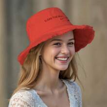 Koreaanse versie vissershoed voor dames, lente/zomer/herfst/winter, bescherming tegen de zon, UV-bescherming, trendy emmerhoed, retrostijl, gebreide rand, zonnehoed voor heren en dames, Japanse stijl, veelzijdig.