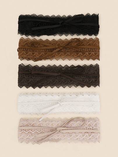 1 件女士蕾丝系带腰带宽腰带万圣节情人节夏季、学校