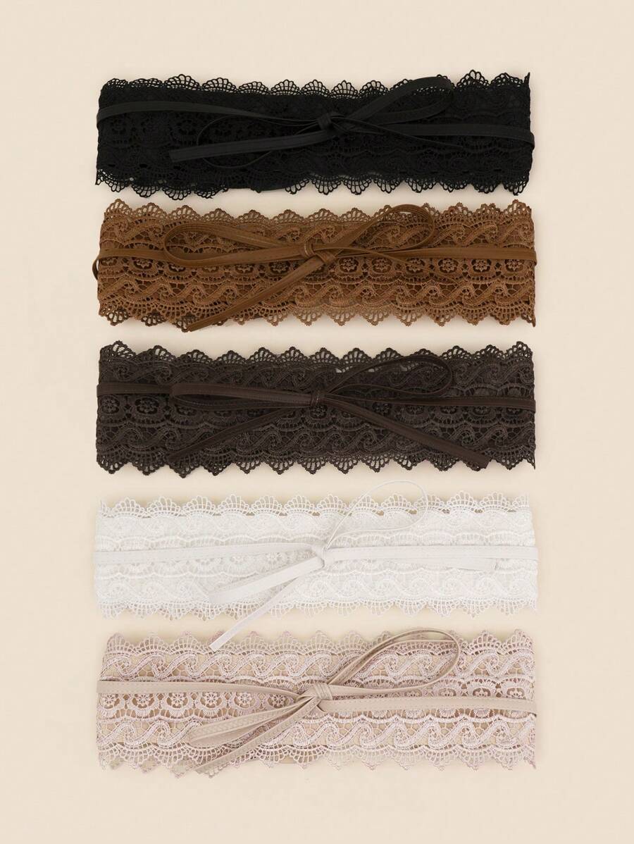 1pc Women's Lace Tie-Up Belt Wide Cinch Waistband Halloween Valentine's Day Summer, School