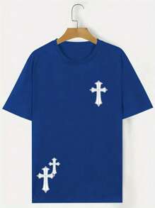 Hombres Camiseta con Camiseta estampada,Camiseta casual de manga corta para hombr Camisetas de hombre - azul real - Ver 5