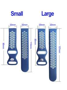 COOLIA 1入組矽膠運動錶帶，適用於Garmin Active5/Vivomove Trend/Vivoactive 5/Venu SQ2/Vivomove Sport/Venu 2 Plus/Approach S40/Forerunner 158/Forerunner 55/Venu/Venu SQ/Vivomove3/Vivoactive3 Music/VivoMove Luxe/VivoMove Style/Vivomove/Vivomove HR Sport/Vivoactive3/Vivoactive3 Music/Forerunner245/Forerunner245music/Forerunner645/Forerunner645music。適用於Galaxy Watch 6 5 4 Band 40mm 44mm/Galaxy Watch 6 4 Classic 43mm 47mm 46mm 42mm/Watch 5 Pro 45mm/Watch 3 Band，Active 2 Band。適用於Watch GT3 42mm/Watch GT2 42mm/Watch 2。適用於Honor Watch SE/Honor MagicWatch2 42mm。適用於Amazfit Active/GTR Mini/Bip3 Pro/Bip3/GTS4 Mini/GTS 3/GTS 2e/GTS 2mini/GTS 2/Pop Pro/Pop/BIP U/GTR 42MM/GTS/BIP/BIP Lite/Bip 1S/ZEPP E/GTS4/GTS4min。適用於其他20mm的男女手錶帶，大碼 - 20mm-Large - 查看 10