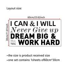 1pc Motivational Wall Stickers Peel And Stick Inspirational Phrases Wall Stickers Positive Quotes Stickers Suitable For Library Home School Office, Study Room, Living Room, Dining Room Wall Art Decoration - Multicolor - View 7