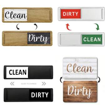Dishwasher Magnet Clean Dirty Sign Slide Indicator Strong Magnetic Kitchen Gadgets-New Home Essentials -Countertop Dishwashers Non-Scratching/Super Strong Soft Magnet With Double-Sided Adhesives/Easy To Read & Slide For Best Gifts Birthday Graduation