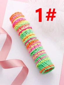 50 条/包 3 厘米女士发带，无损弹性发带，适合居家和户外休闲 - 5# - 查看 7