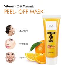 GZE VC 姜黄撕拉式收缩毛孔面膜 | 去黑头、去角质、深层清洁 - 抗衰老、提拉、亮泽和焕活 - 去除黑头、污垢和油脂 - 薑色 - 查看 6